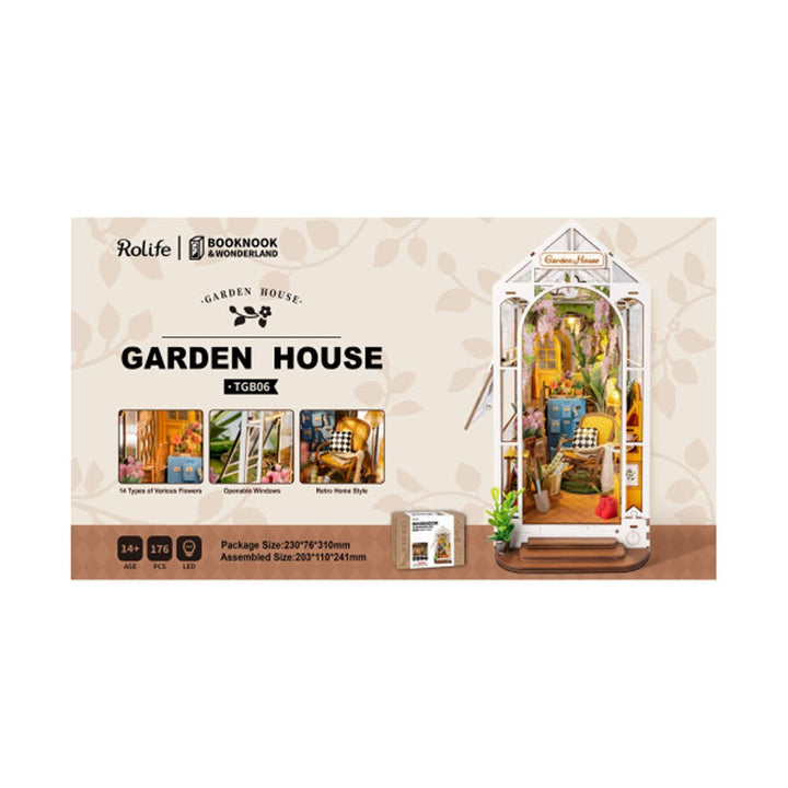 Rolife DIY Book Nook Kit Garden House