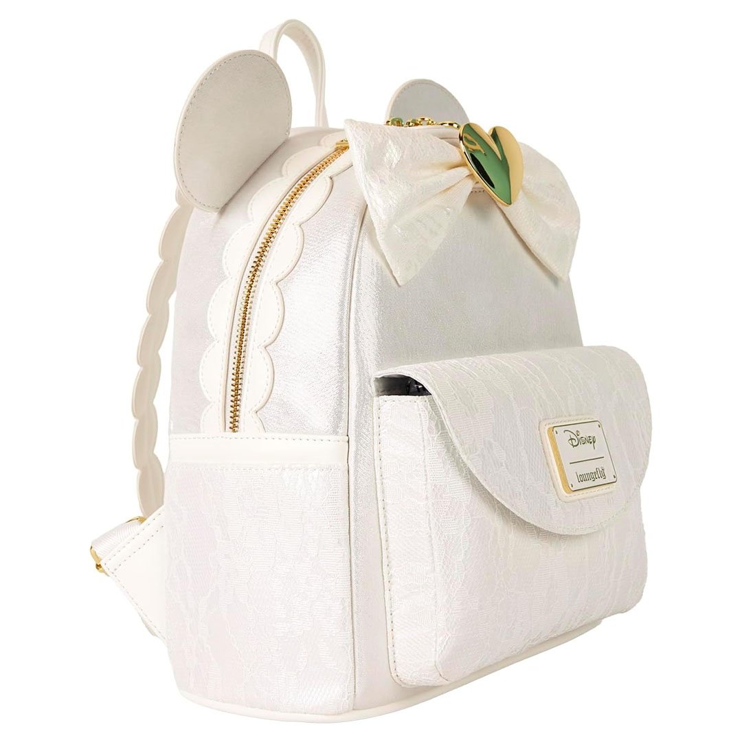 Loungefly Disney Minnie Mouse Iridescent Lace Wedding Mini