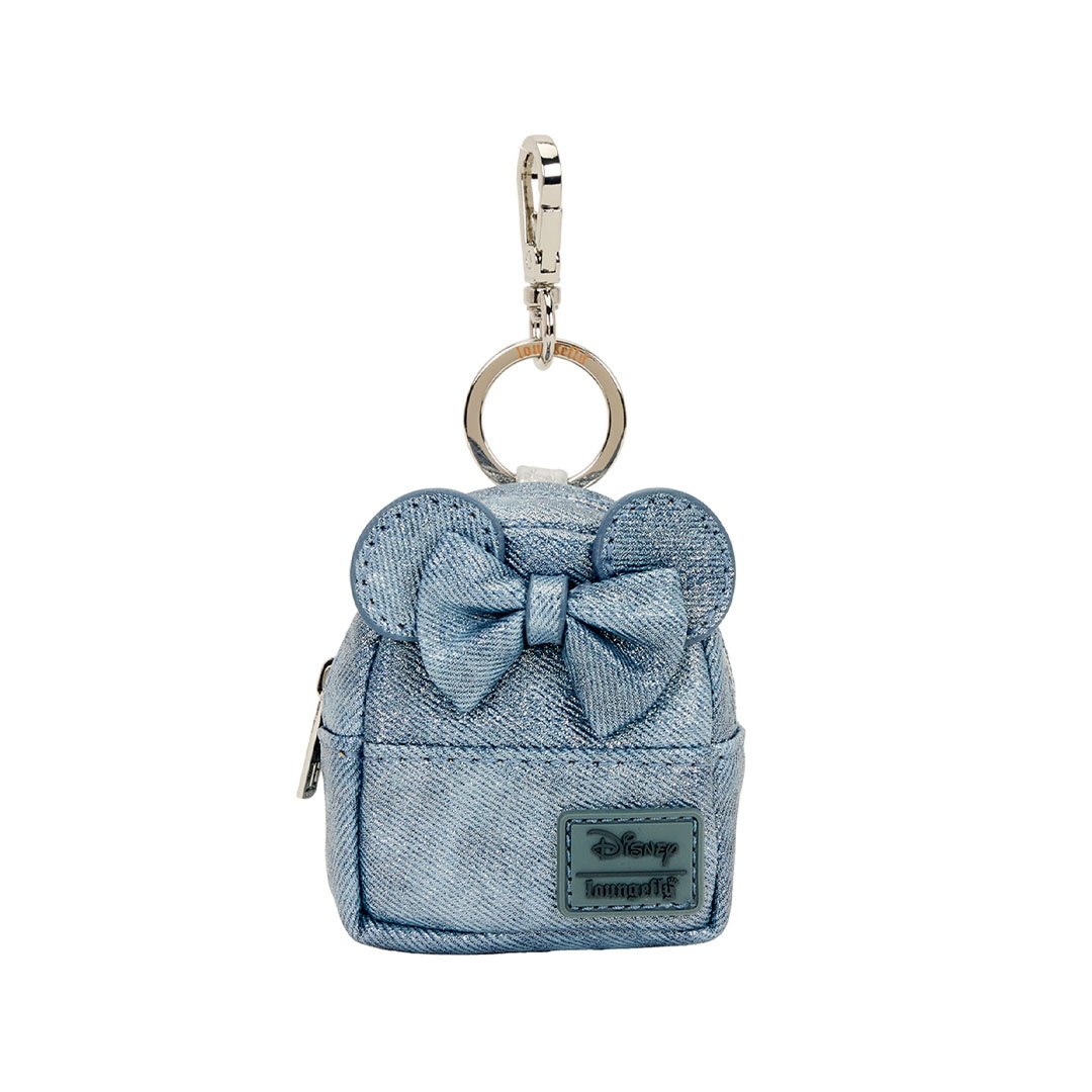 Loungefly Disney Minnie Mouse Glitter Mystery Mini Backpack Keychain Charm