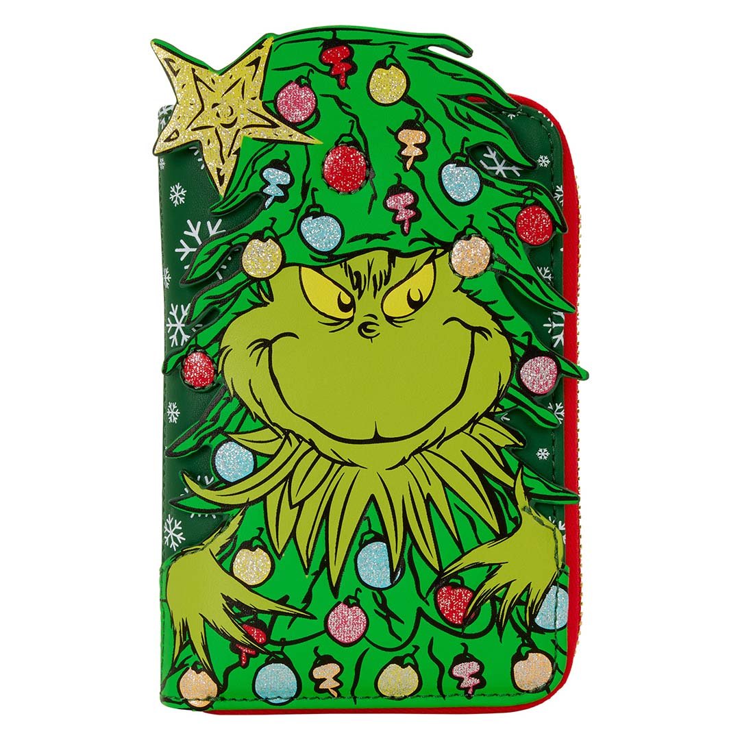 Loungefly Dr. Seuss Grinch Holiday Zip Around Wallet