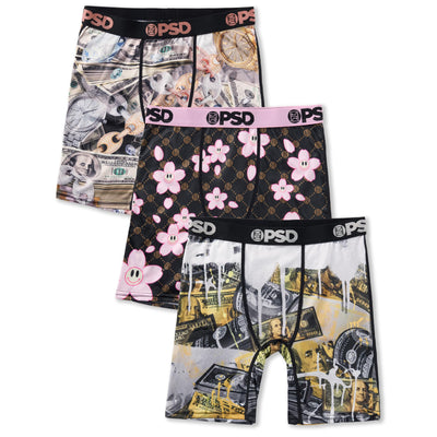 PSD Youth Boy's Money Print Boxer Briefs - Breathable and Supportive Kids Underwear with Moisture-Wicking Fabric