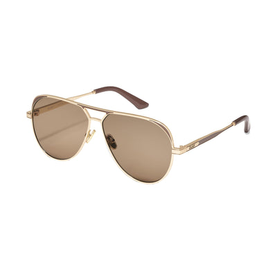 Quay Australia Women's Oversized Open Tab Aviator Sunglasses - Doe - Angle