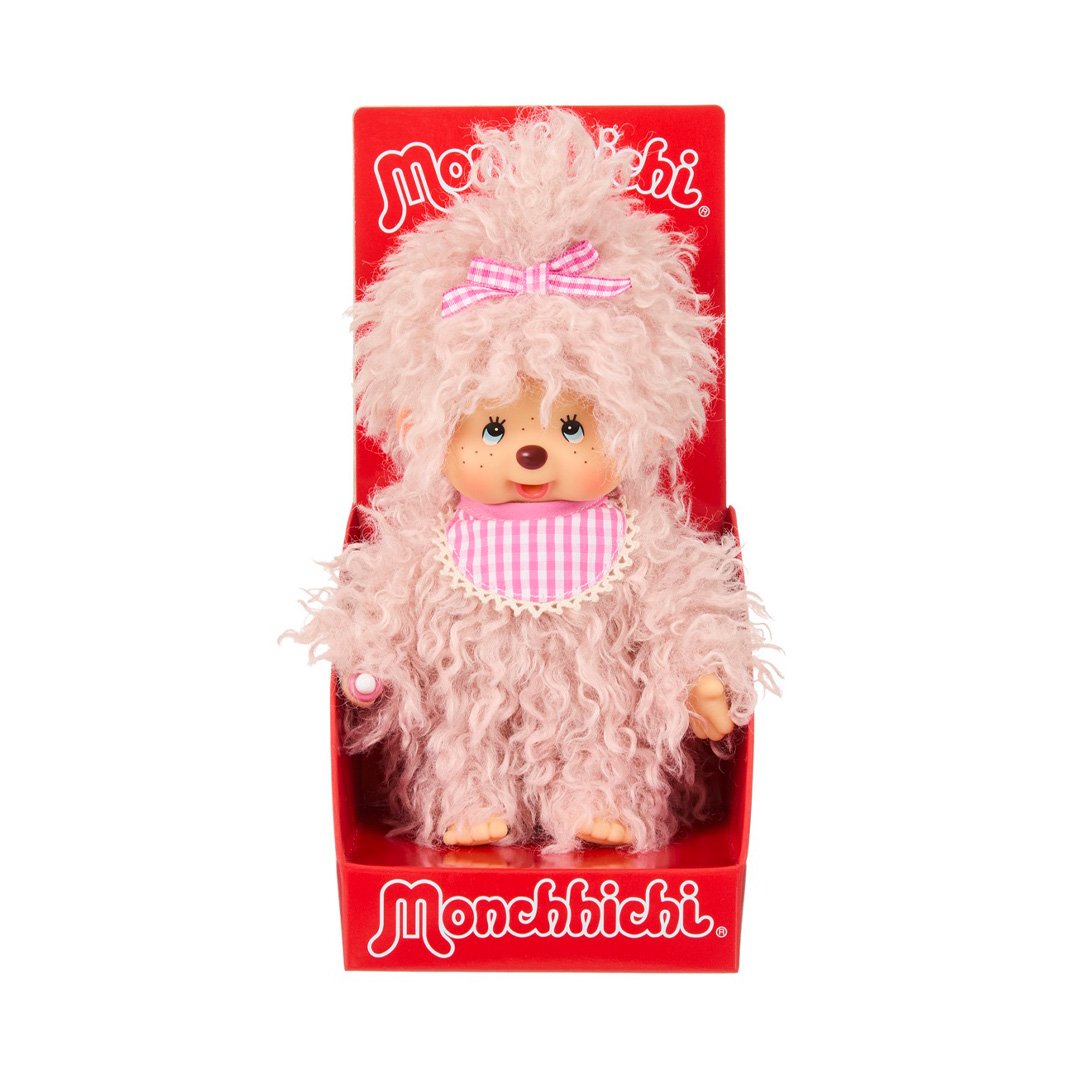 Monchhichi Girl - Fluffy Pink Beige Plush Toy