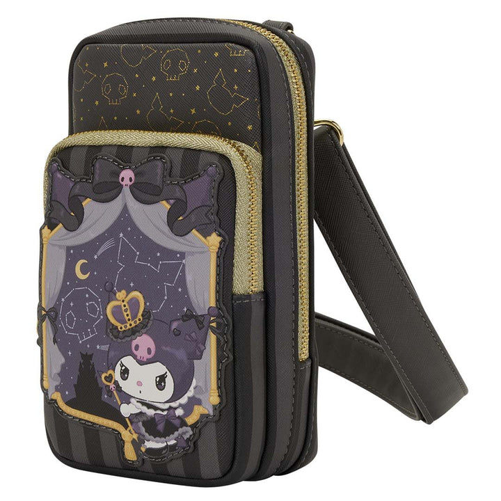 Loungefly Sanrio Kuromi 20th Anniversary Cell Phone Crossbody Bag with Coin Bag