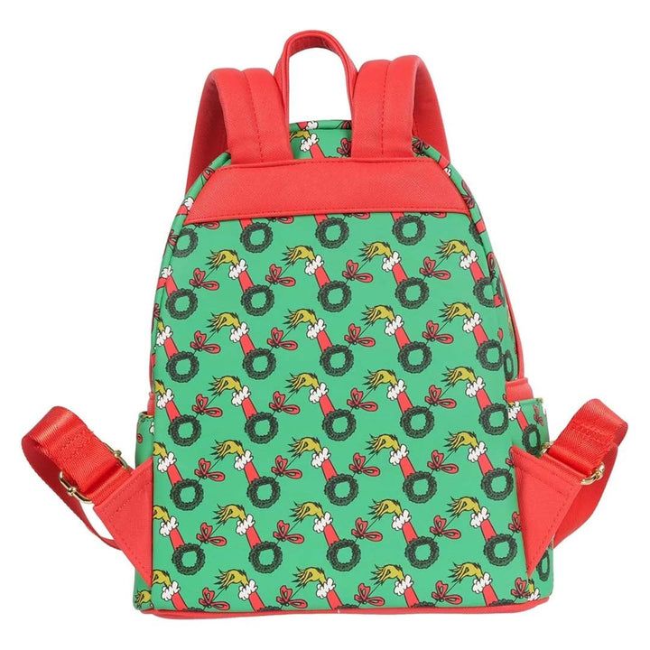 Loungefly Dr. Seuss How the Grinch Stole Christmas Grinch Christmas Present Mini Backpack - Entertainment Earth EX