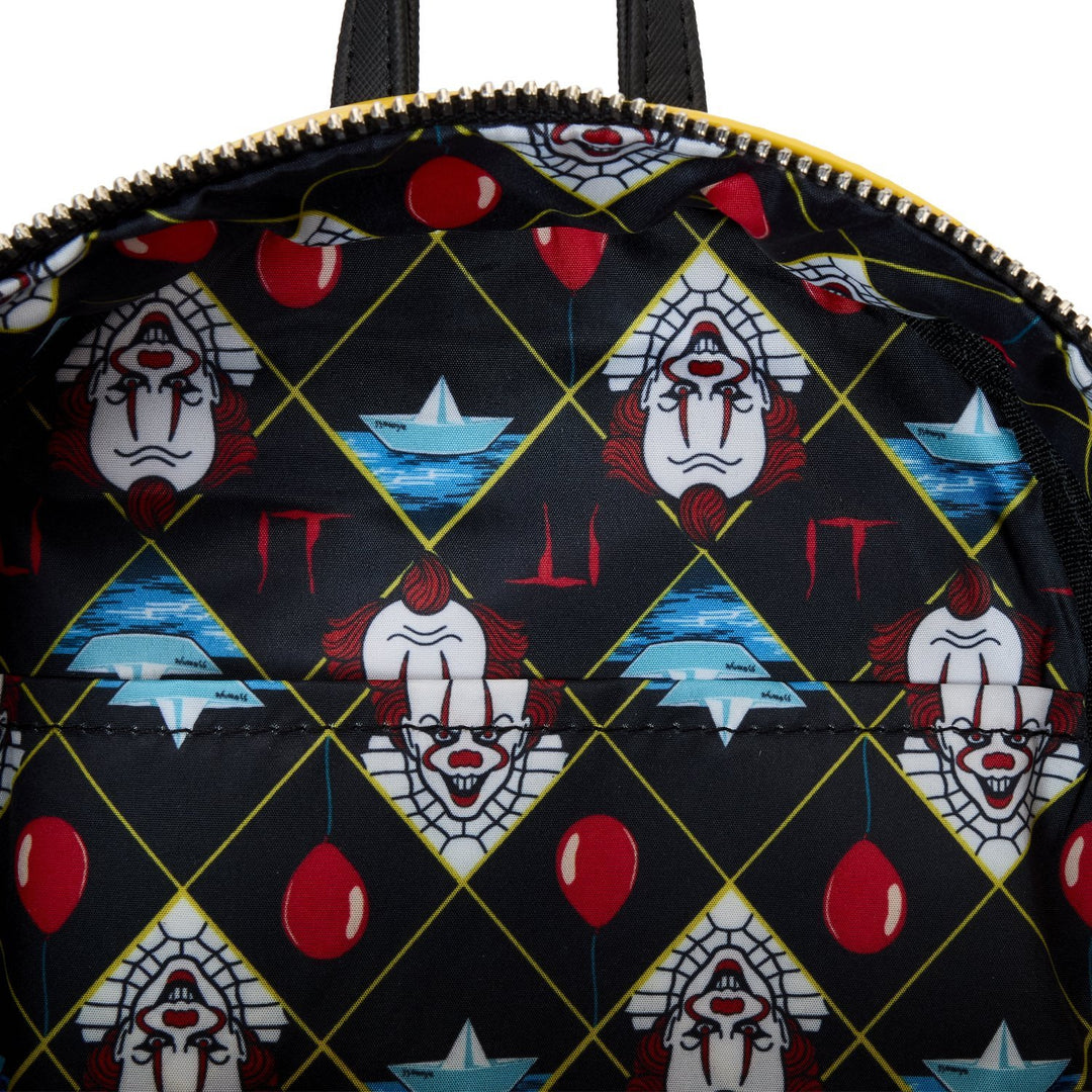 Loungefly Warner Brothers IT Pennywise Raincoat Cosplay Glow Mini Backpack