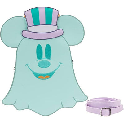 Loungefly Disney Pastel Ghost Minnie and Mickey Glow in the Dark Double Sided Crossbody