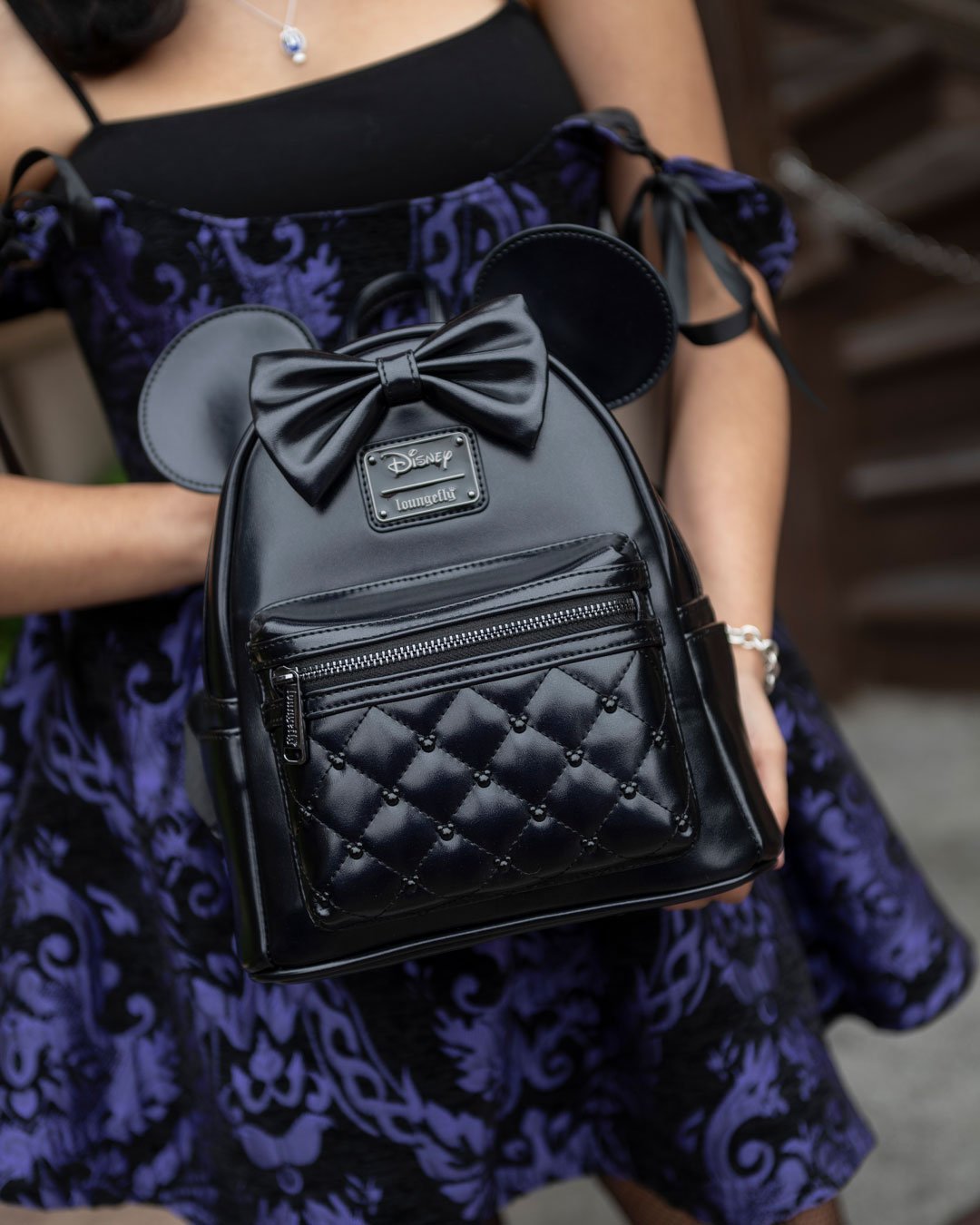 Loungefly Disney The Minnie Mouse Classic Series Mini Backpack: Midnight Iridescent - 707 Street Exclusive
