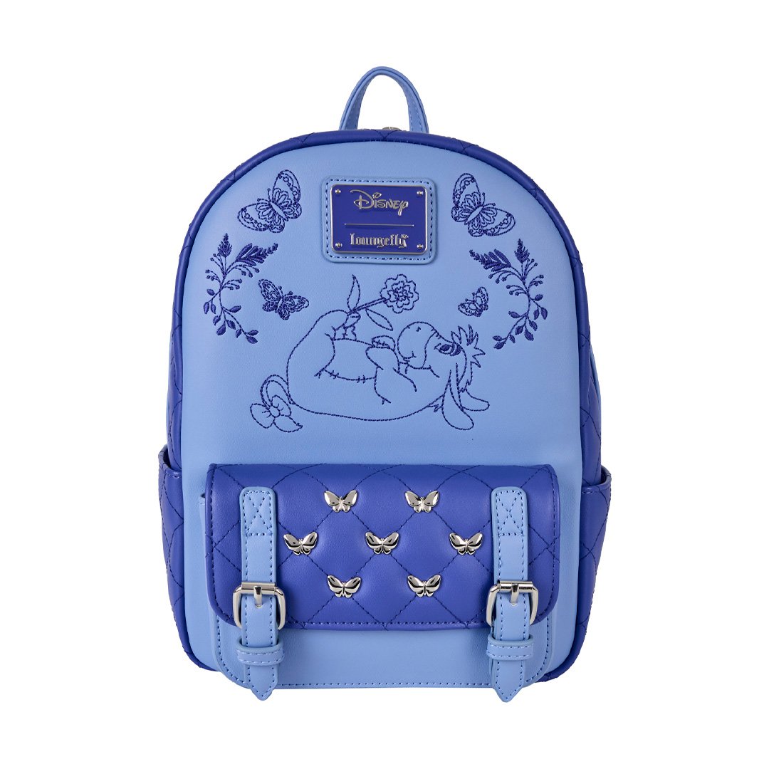 Loungefly Disney Winnie The Pooh Floral Eeyore Quilted Texture Mini Backpack