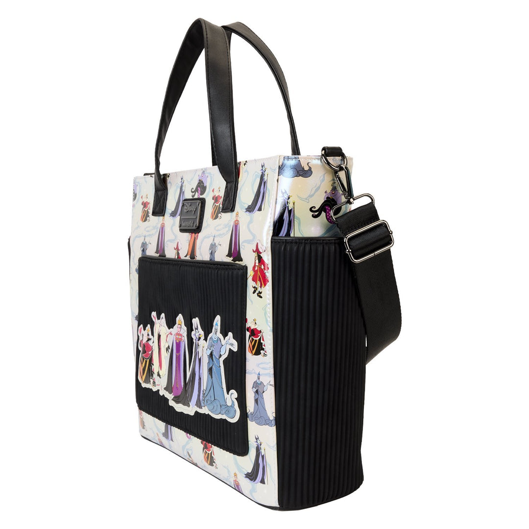 Loungefly Disney Villains Iridescent All-Over Print Convertible Backpack &amp; Tote Bag