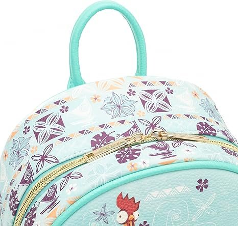 WondaPop Disney Moana's Pua and Hei Hei 11" Vegan Leather Mini Backpack - Zipper