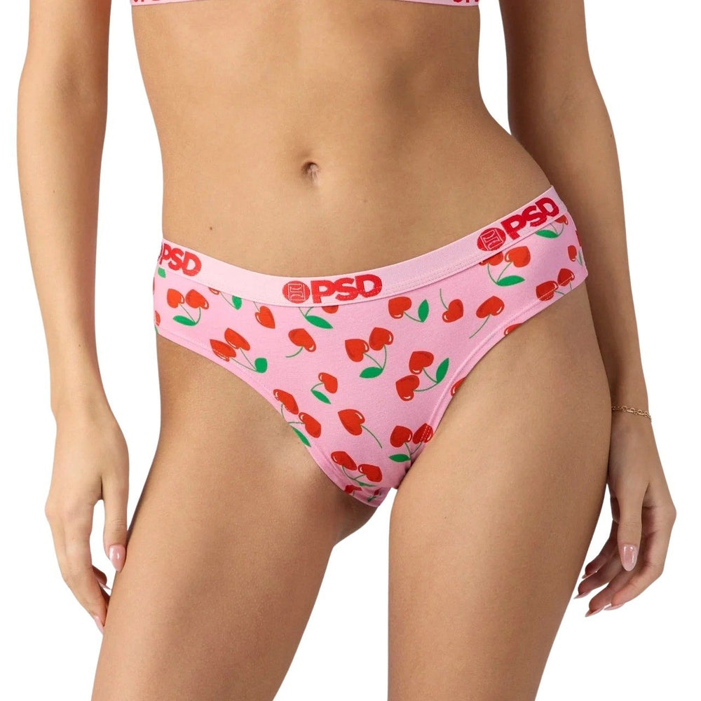 PSD Underwear Women's Valgal Modal Cheeky Cut 4-Pack Box - Pink & Heart Cherries