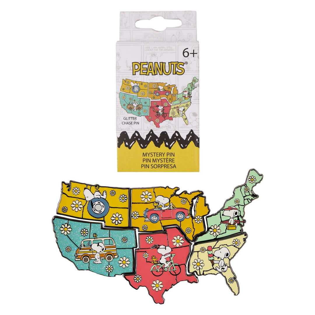 Loungefly Peanuts Snoopy Map Mystery Pins