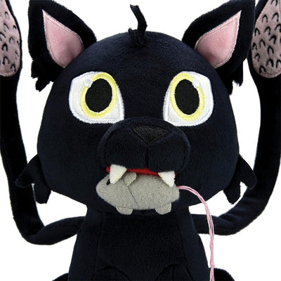 Kidrobot Dungeons & Dragons:  7.5" Displacer Beast Phunny Plush Toy - zoomed in front with mouse in mouth