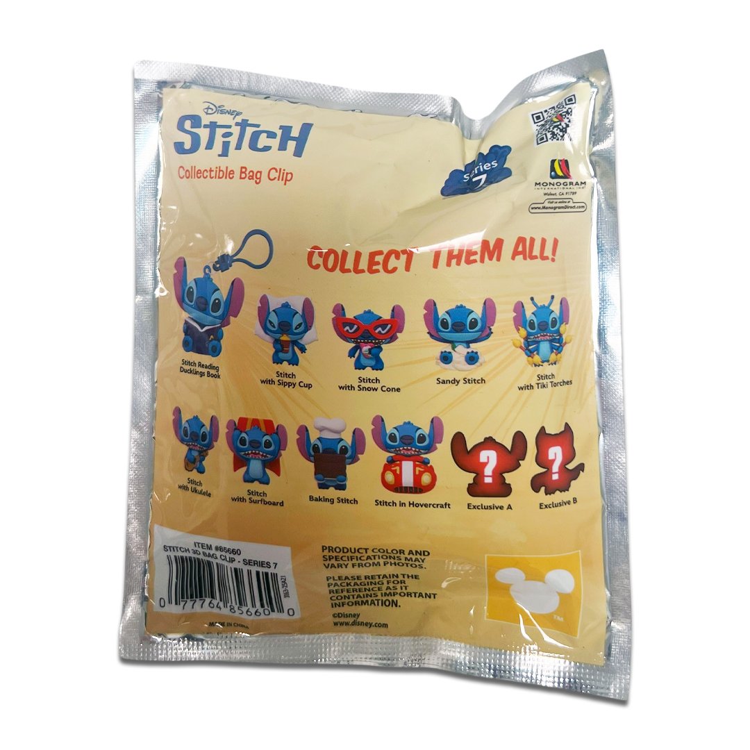 Disney Stitch 3D Foam Bag Clip Series 7 Blind Bag