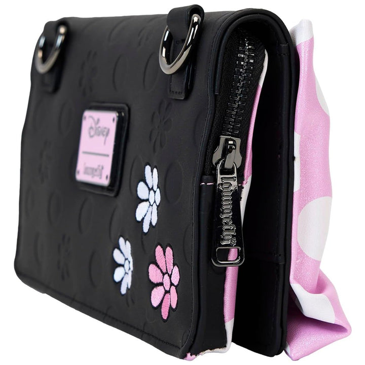 Loungefly Disney Minnie Mouse Floral Rock the Dots Clutch Crossbody