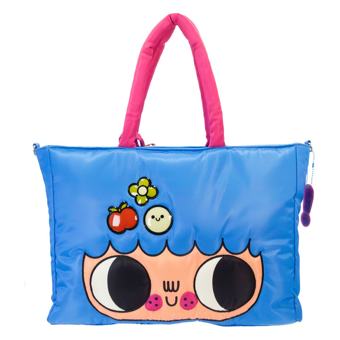 Whatever Makes You Happy Burger Babie Padded Check Tote Bag
