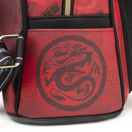 WondaPop Disney Mushu 11" Vegan Leather Mini Backpack - Side 2