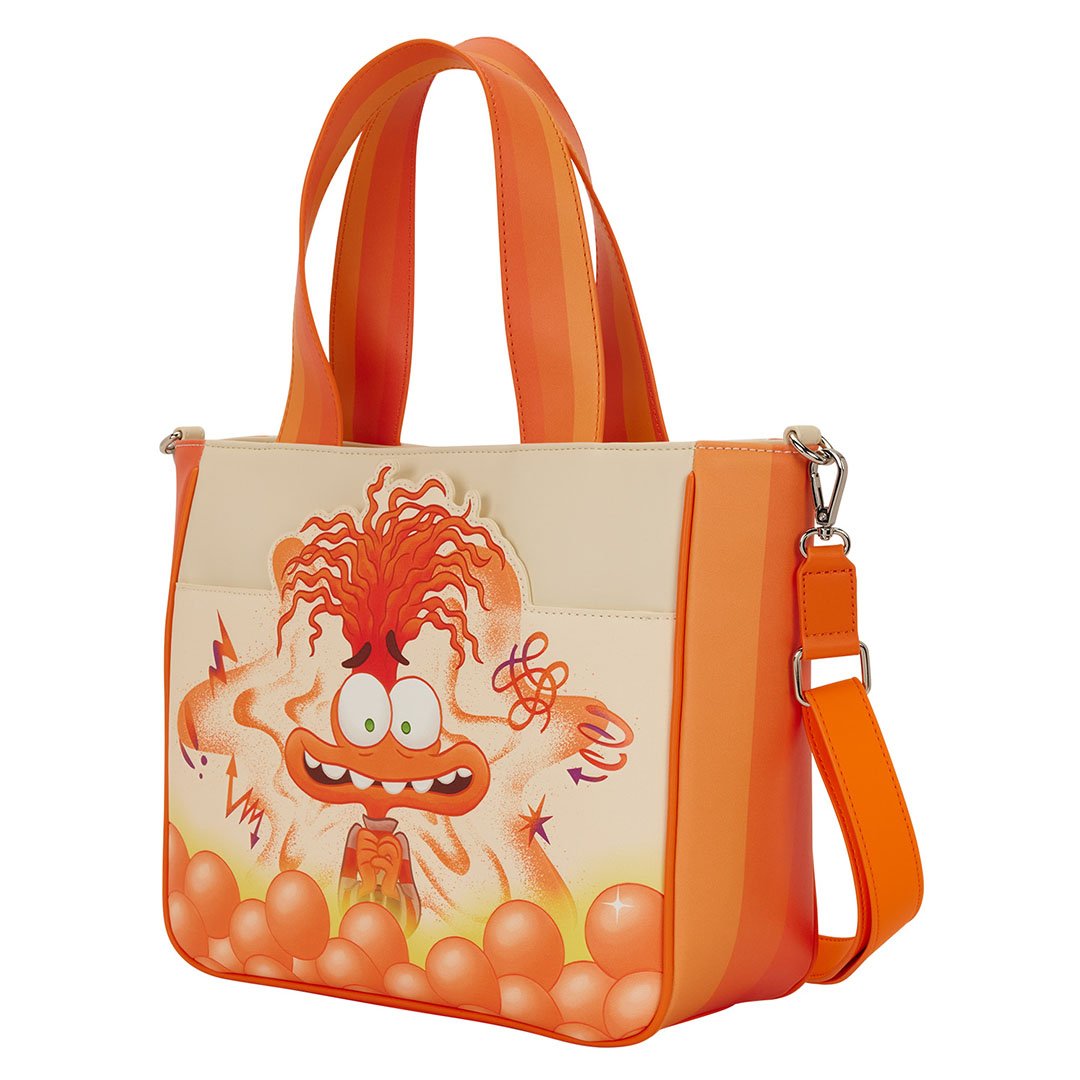 Loungefly Disney Pixar Inside Out 2 Anxiety Tote Bag with Coin Bag