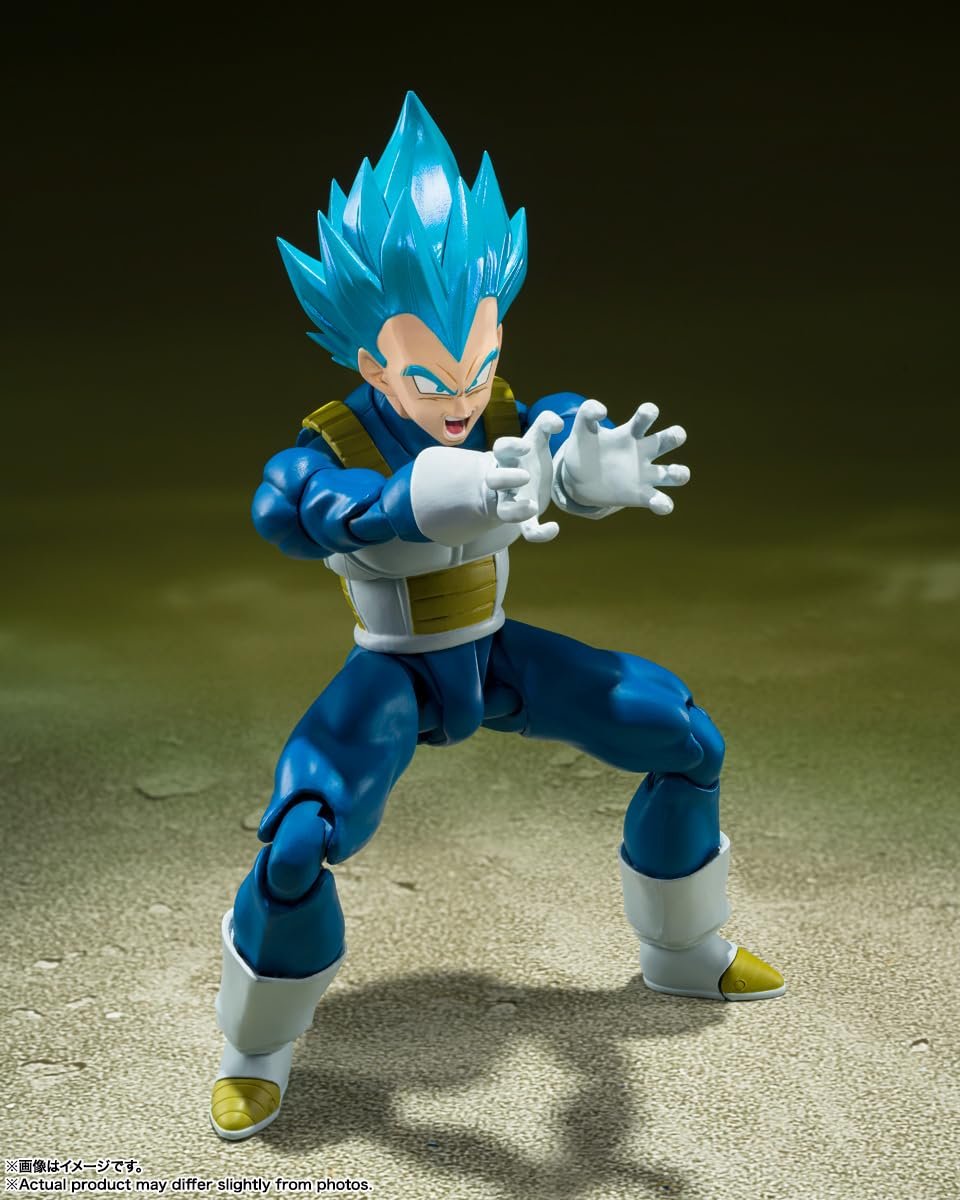 S.H. Figuarts Dragon Ball Super Super Saiyan God Super Saiyan Vegeta - Pride of Penetrating Saiyan - Approx. 5.3 inches (135 mm), PVC &amp; ABS Pre-Painted Action Figure