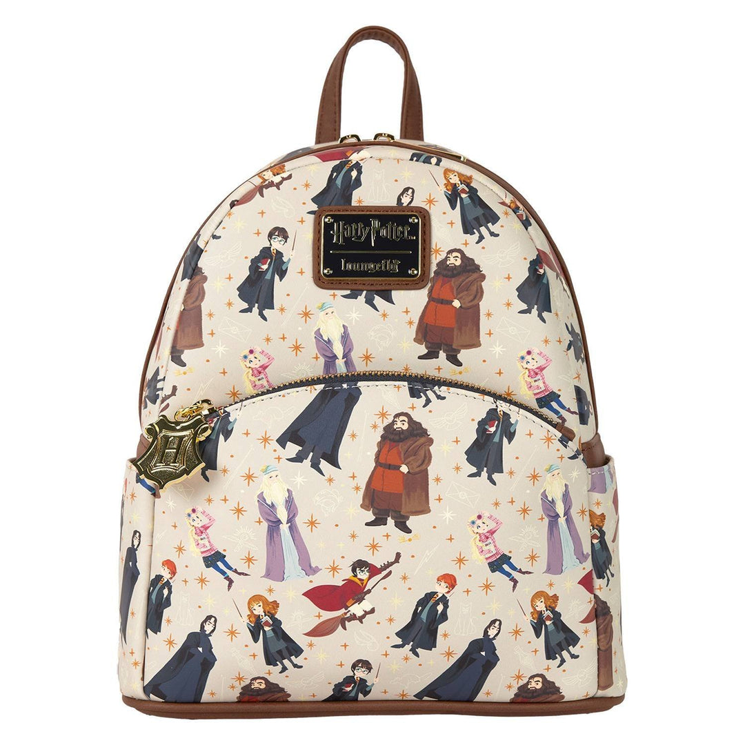 Loungefly Warner Brothers Harry Potter Hogwarts All-Over Print Mini Backpack