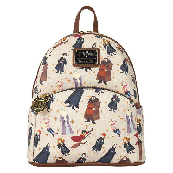 Loungefly Warner Brothers Harry Potter Hogwarts All-Over Print Mini Backpack