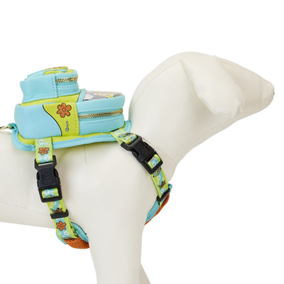 Loungefly Pets Warner Brothers Scooby-Doo Mystery Machine Mini Backpack Dog Harness - Side View on Dog