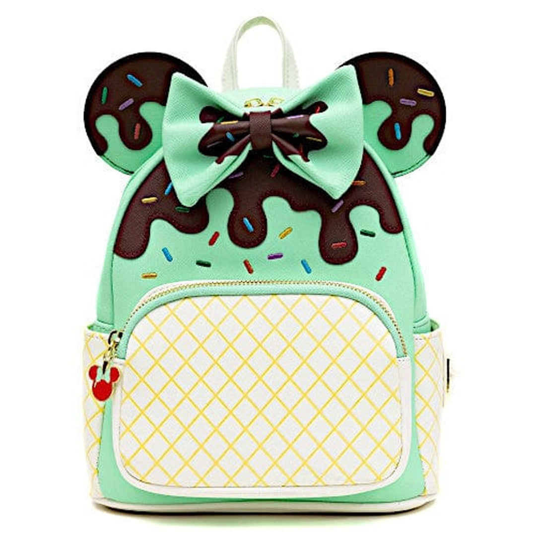 Loungefly Disney Minnie Mouse Mint Ice Cream Cone Mini Backpack