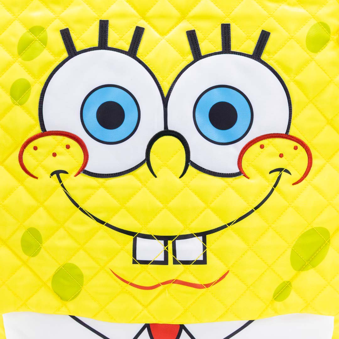 Whatever Makes You Happy Spongebob Quilted Nylon Oversized Tote Bag