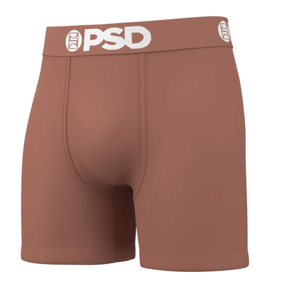 PSD Underwear Men's Natural Cotton 5 Inch Boxer Briefs 3-Pack - Tan