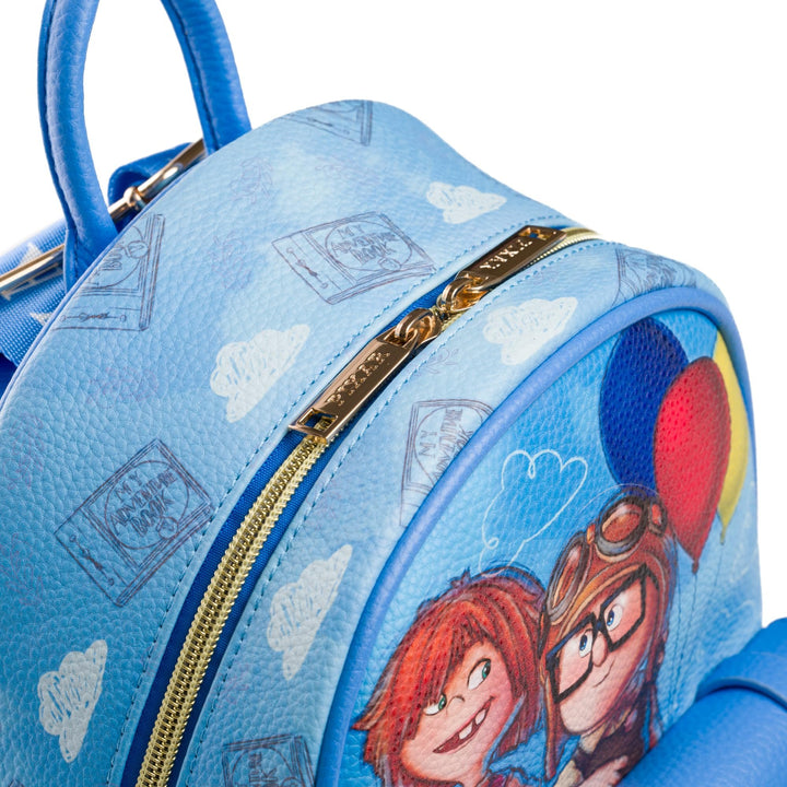 WondaPop Disney Pixar UP Carl and Ellie 11" Mini Backpack - Top Zipper