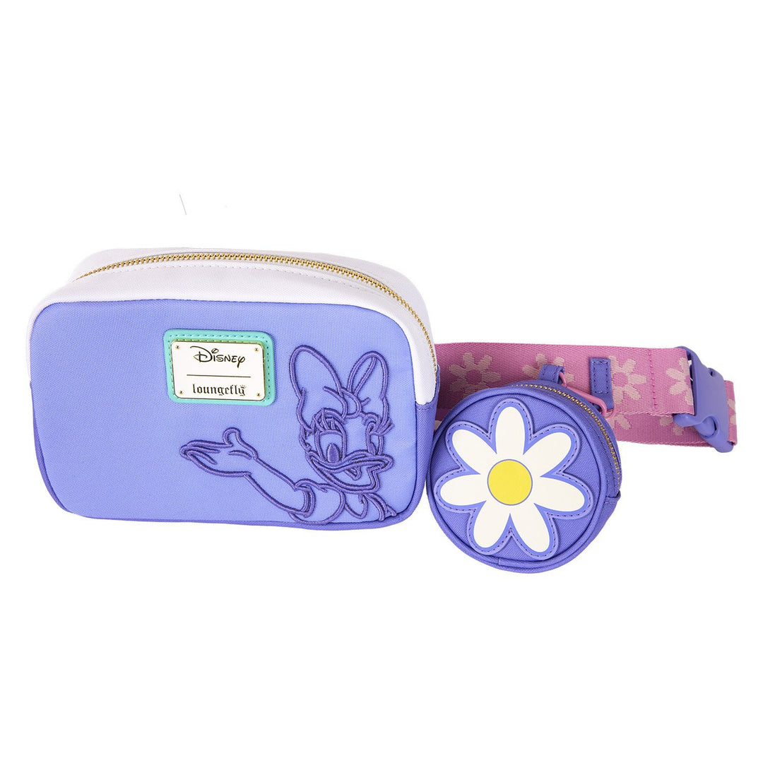 Loungefly Disney Daisy Duck 85th Anniversary Nylon Sling Crossbody Bag with Coin Bag