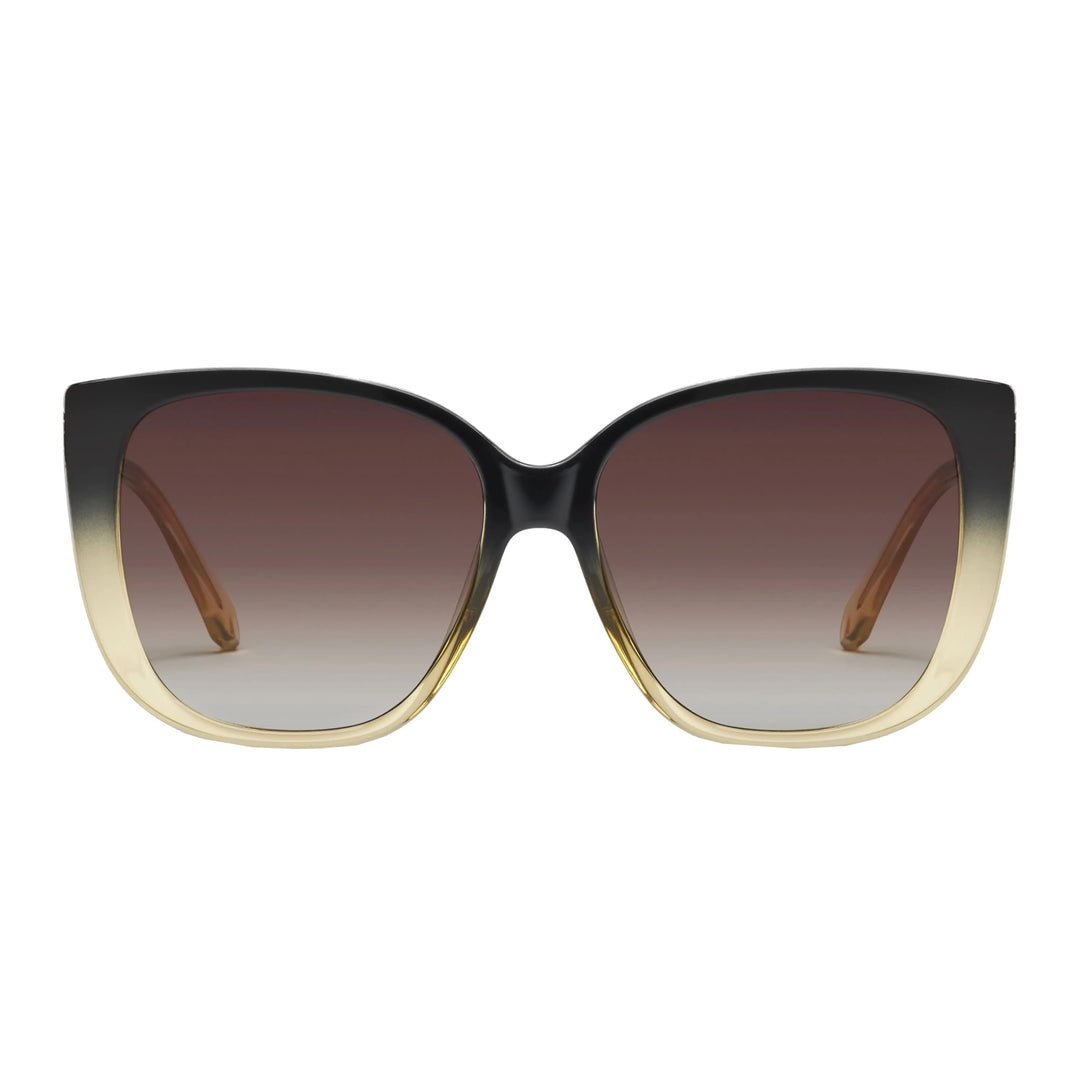 Quay - Womens Sunglasses, Square Lenses with UV Protection (Ever After, Black Yellow)