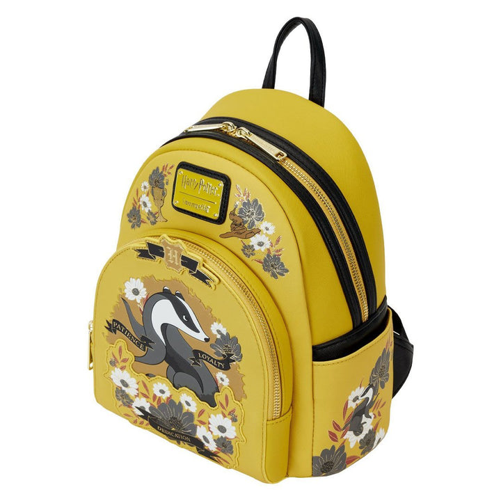 Loungefly Warner Brothers Harry Potter Hufflepuff House Tattoo Mini Backpack
