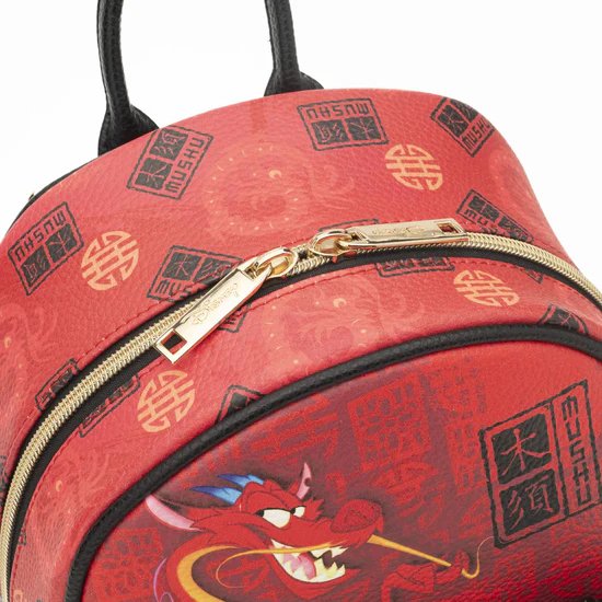 WondaPop Disney Mushu 11" Vegan Leather Mini Backpack - Zipper