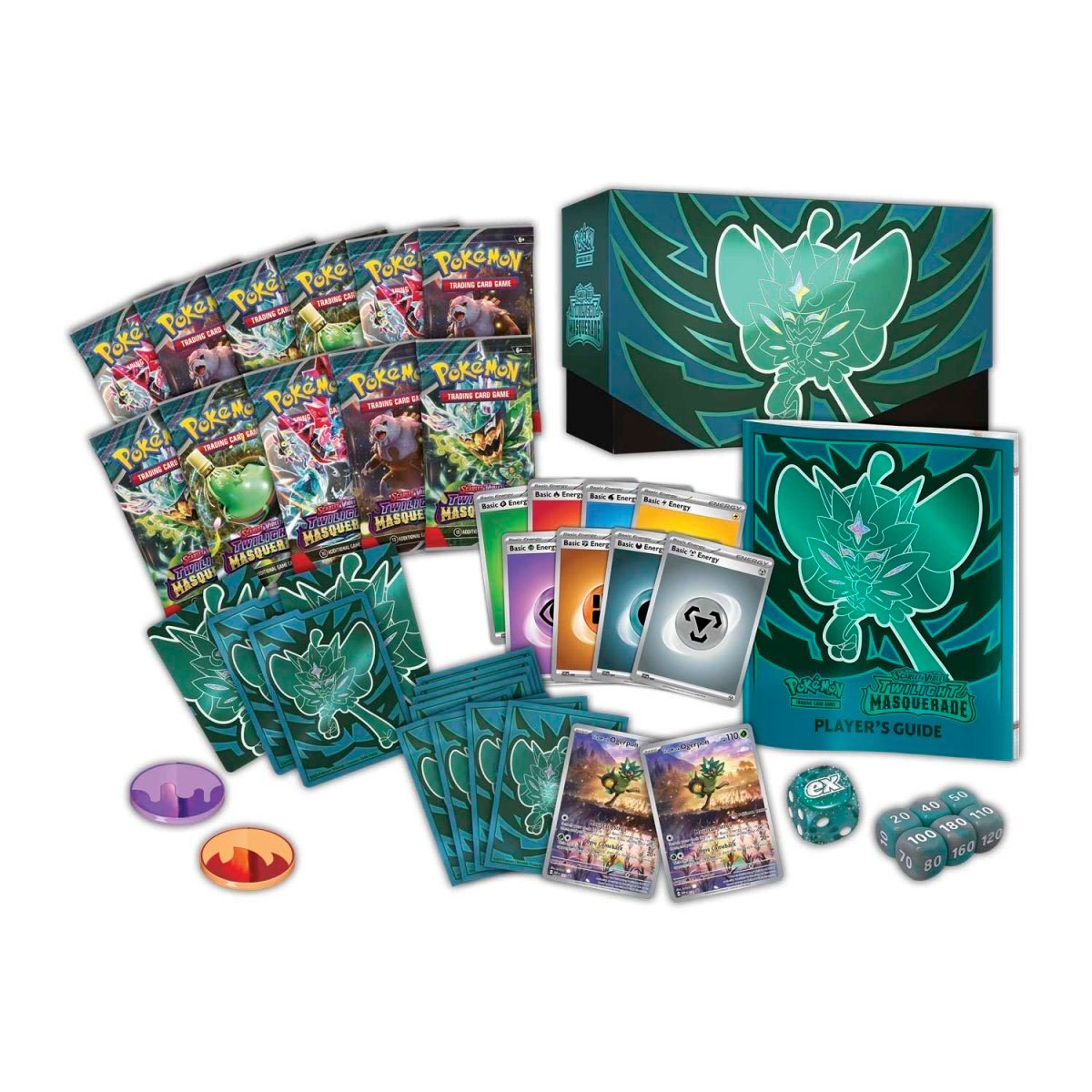 Pokemon TCG: Scarlet and Violet Twilight Masquerade Elite Trainer Box Card Game - Content