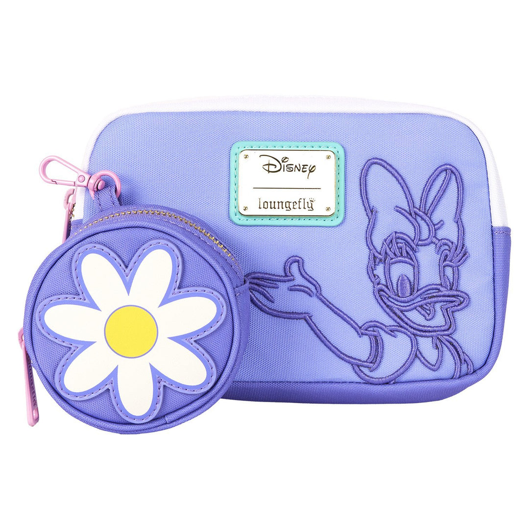 Loungefly Disney Daisy Duck 85th Anniversary Nylon Sling Crossbody Bag with Coin Bag