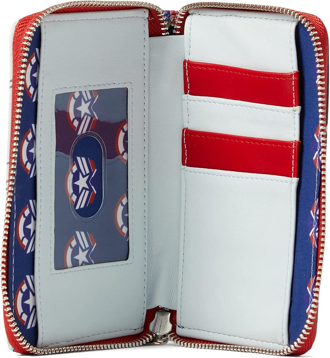 Marvel Falcon Captain America Cosplay Zip-Around Wallet