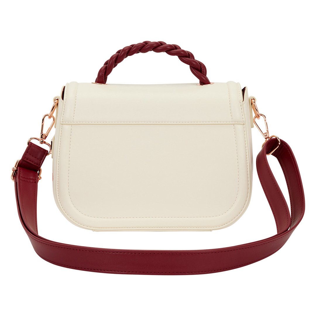 Loungefly Cream &amp; Red Floral Crossbody Bag