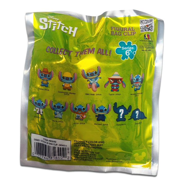 Disney Stitch 3D Foam Bag Clip Series 6 Blind Bag