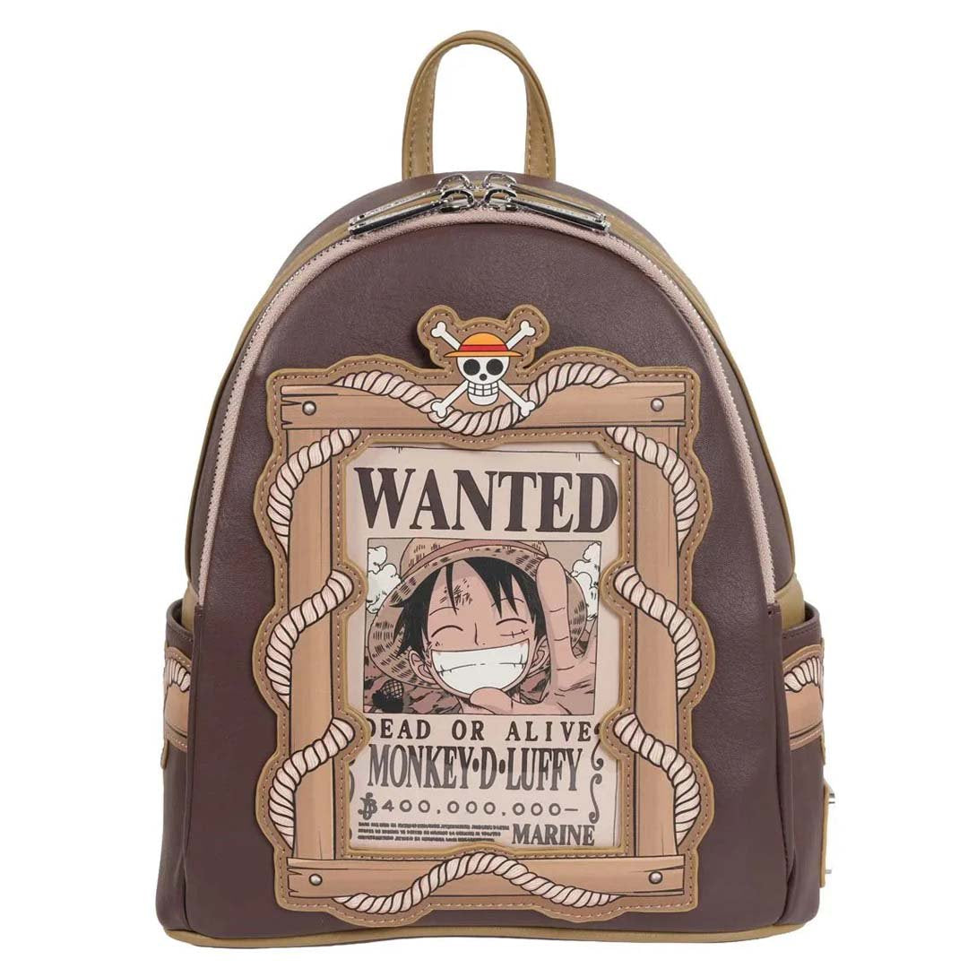 Loungefly One Piece Monkey D. Luffy Wanted Dead or Alive Mini Backpack - Entertainment Earth EX
