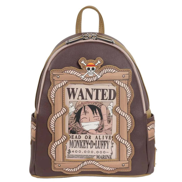 Loungefly One Piece Monkey D. Luffy Wanted Dead or Alive Mini Backpack - Entertainment Earth EX