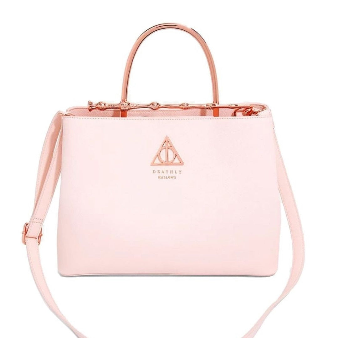 Loungefly Warner Brothers Harry Potter Deathly Hollows Elder Wand Rose Gold Handbag