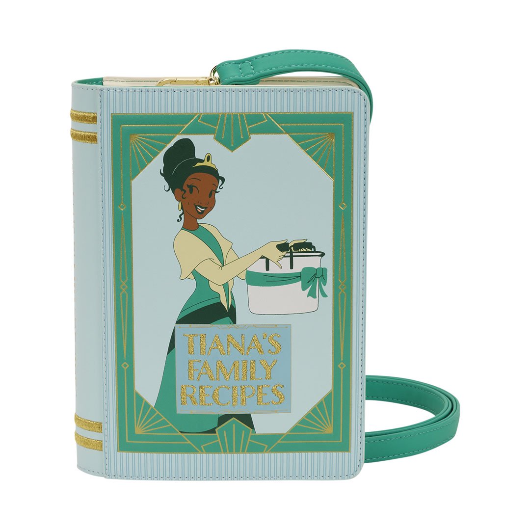 Loungefly Disney Princess and the Frog Princess Tiana Recipe Book Crossbody Bag