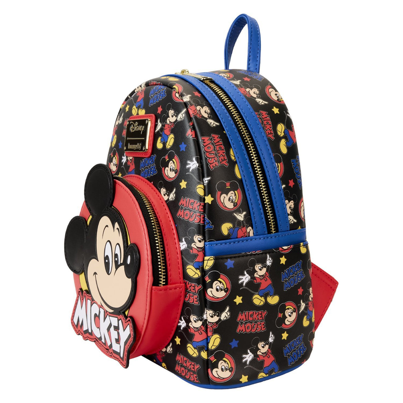 Disney Mickey Mouse Classic Mini Backpack - Disneyland Travel Bag Loungefly Disney Parks Mickey Mouse Woven Mini Backpack  main image 2