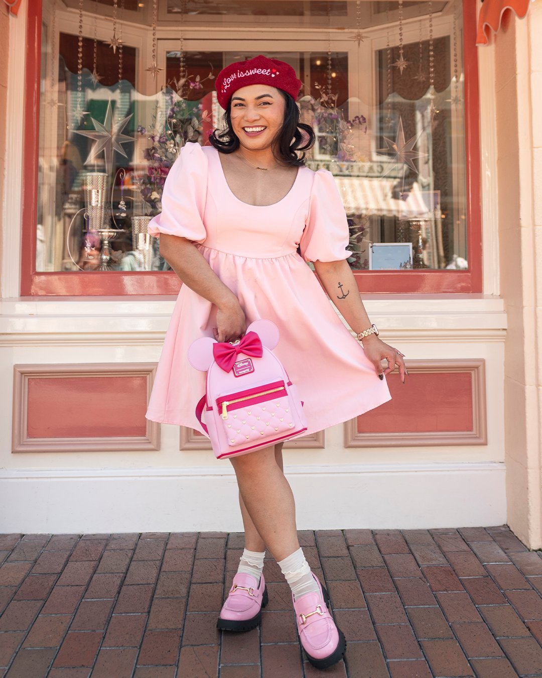 Loungefly Disney The Minnie Mouse Classic Series Mini Backpack: Strawberry Macaron - 707 Street Exclusive