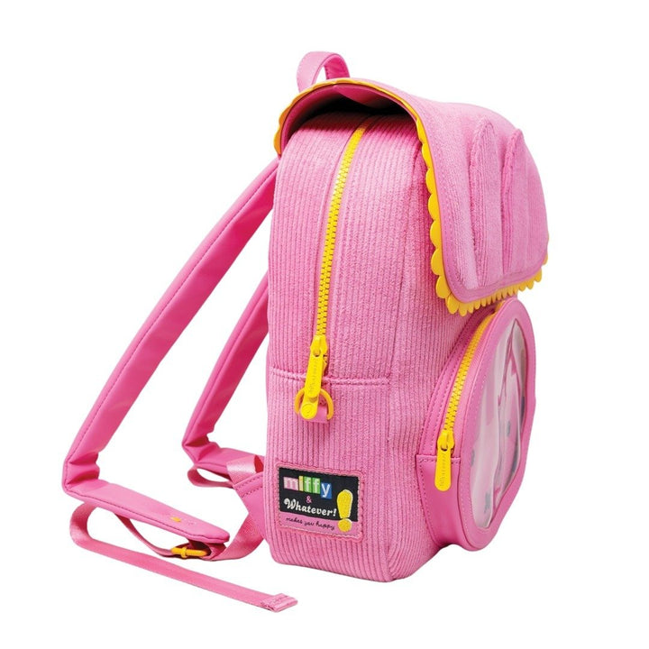 Whatever Makes You Happy Miffy Corduroy &amp; Faux Leather Pin Trading Backpack