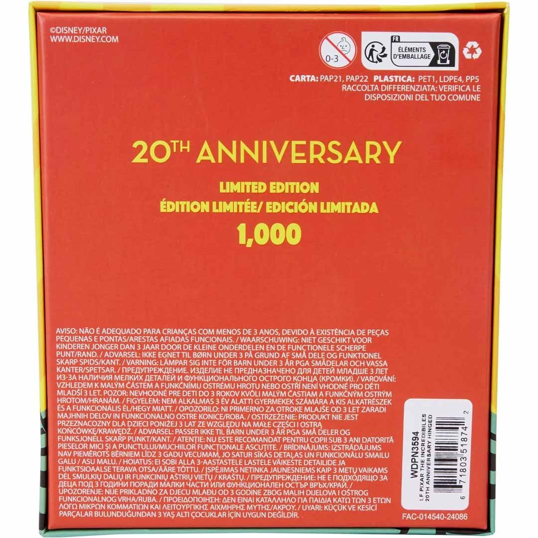 Loungefly Pixar The Incredibles 20th Anniversary Hinged 3" Collector Box Pin