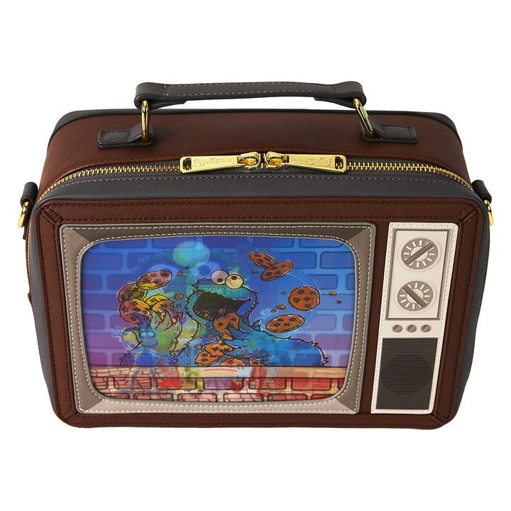 Sesame Street Lenticular Retro TV Triple Lenticular Crossbody Bag