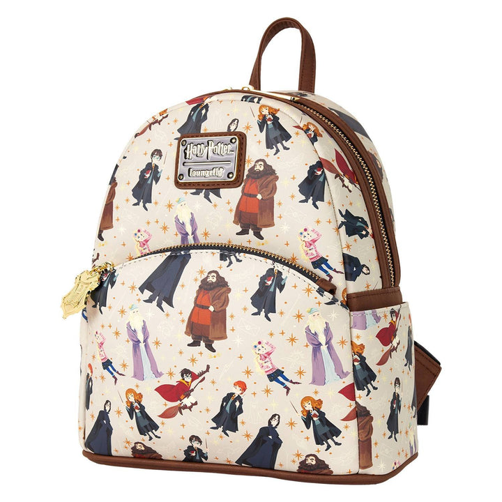 Loungefly Warner Brothers Harry Potter Hogwarts All-Over Print Mini Backpack